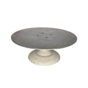 VTG ATECO 612 12" Revolving Cake Decorating Stand Cast Iron Base Aluminum Top